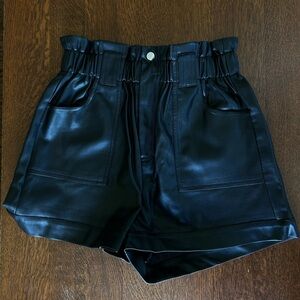 Forever 21 black leather shorts. Size medium